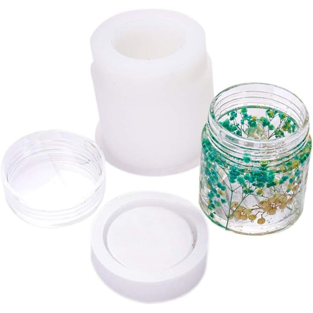 4 Style DIY Jewelry Resin Casting Molds Bottle Storage Jar With Lid Crystal Epox